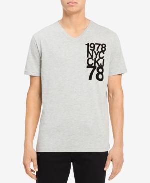 Calvin Klein Jeans Men's Graphic Print V-neck T-shirt