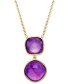 18k Gold Over Sterling Silver Necklace, Amethyst Pendant (24-1/4 Ct. T.w.)