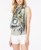 I.n.c. Metallic Shibori-print Scarf & Cover-up, Created For Macy's