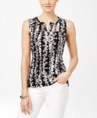 Inc International Concepts Printed Cutout Tank Top, Only At Macy's