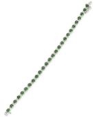 Emerald (7-4/5 Ct. T.w.) And Diamond (1-1/3 Ct. T.w.) Bracelet In 14k White Gold