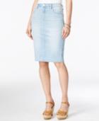 Calvin Klein Jeans Faded Sky Wash Pencil Skirt