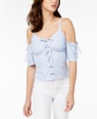 Guess Kate Cold-shoulder Lace-up Top