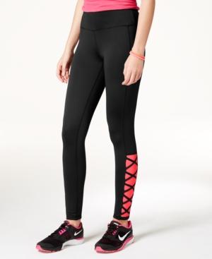 Material Girl Active Juniors' Crisscross Leggings, Only At Macy's