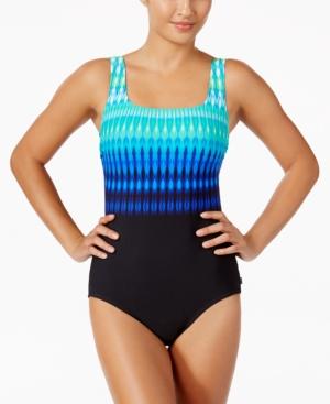 Reebok Trailblazer Tribal-stripe Active One-piece Swimsuit Women's Swimsuit