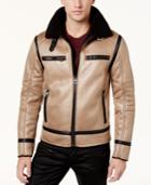 Guess Men's Sierra Faux-leather Fleece-lined Coat