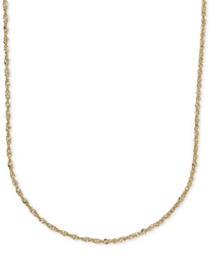 20 Italian Gold Two-tone Perfectina Chain Necklace In 14k Gold & Rhodium Plate