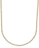 20 Italian Gold Two-tone Perfectina Chain Necklace In 14k Gold & Rhodium Plate