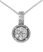 Bouquet By Effy Diamond Circle Cluster Pendant (3/8 Ct. T.w.) In 14k White Gold