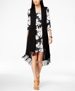 Karen Kane Long Fringe Sweater Vest