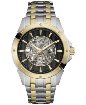 Bulova Men's Automatic Two-tone Stainless Steel Bracelet Watch 43mm 98a146
