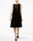 Alfani Velvet Burnout A-line Dress, Only At Macy's