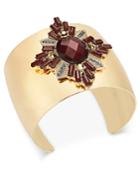 Inc International Concepts Gold-tone Crystal Cluster Cuff Bracelet, Only At Macy's