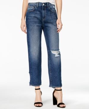 M1858 Frida Ripped Atlantic Wash Wide-leg Jeans