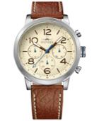 Tommy Hilfiger Men's Casual Sport Brown Leather Strap Watch 46mm 1791230