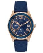 Guess Connect Men's Blue Silicone Strap Touchscreen Smart Watch 44mm