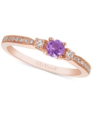 Le Vian Grape Amethyst (1/6 Ct. T.w.) & Diamond (1/6 Ct. T.w.) Ring In 14k Rose Gold