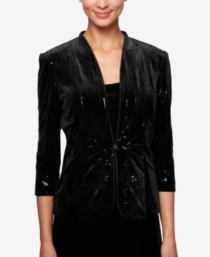 Alex Evenings Sequined Velvet Jacket & Shell