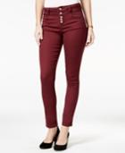 Tinseltown Juniors' Colored Button-closure Skinny Jeans