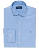Polo Ralph Lauren Slim-fit Blue Dobby Dress Shirt