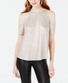 Material Girl Juniors' Shine Cold-shoulder Top, Created For Macy's