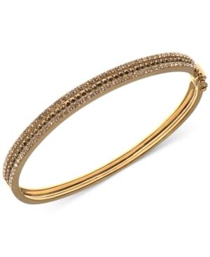 Judith Jack Brass-plated Sterling Silver Marcasite And Crystal Bangle Bracelet