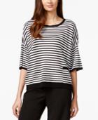 Eileen Fisher Dropped Shoulder Striped Boxy Top