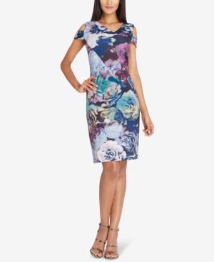 Tahari Asl Cold-shoulder Sheath Dress