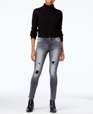 True Religion Ripped Skinny Jeans, Faded Black