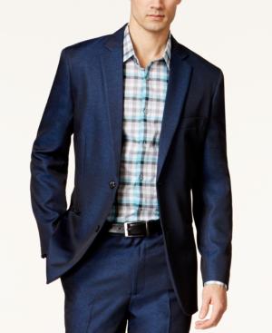 Alfani Big And Tall Navy Iridescent Sport Coat, Only At Macy's