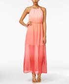 Crystal Doll Hardware-trim Ombre Maxi Dress