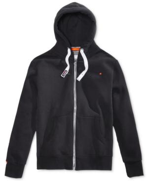 Superdry Men's Orange Label Embroidered-logo Hoodie