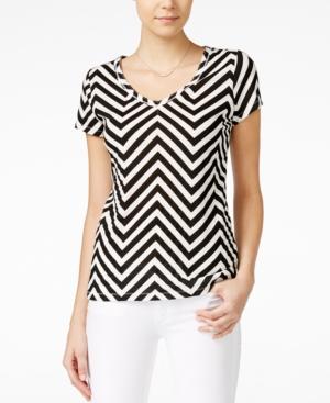 Maison Jules Short-sleeve Chevron T-shirt, Only At Macy's