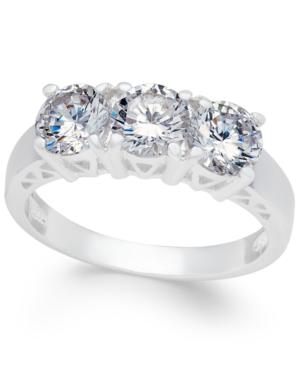 Charter Club Silver-tone Trinity Crystal Ring, Only At Macy's