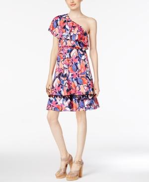 Ny Collection Ruffled One-shoulder Dress