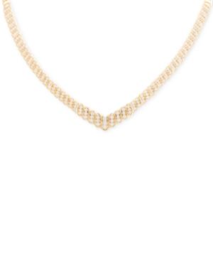 Wrapped In Love Diamond V Collar Necklace (3 Ct. T.w.) In 14k Gold, Only At Macy's