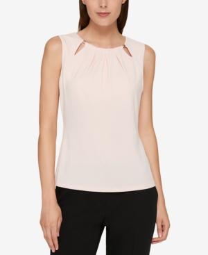 Tommy Hilfiger Beaded Cutout Shell, Created For Macy's