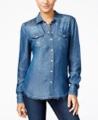 Jessica Simpson Pixie Ripped Chambray Shirt