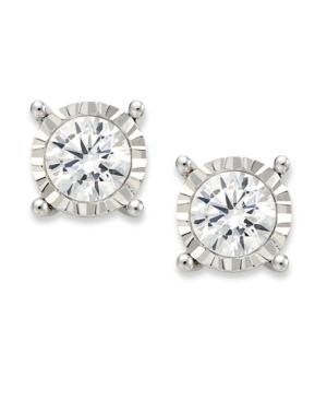 Trumiracle Diamond Stud Earrings In 14k White Gold (1/2 Ct. T.w.)