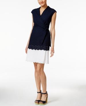 Tommy Hilfiger Eyelet Wrap Dress