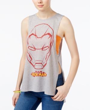 Freeze 24-7 Juniors' Iron Man Side-slit Graphic Tank