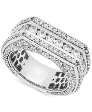 Men's Diamond Row Cluster Ring (1-1/2 Ct. T.w.) In 10k White Gold