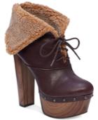 Jessica Simpson Daane Foldover Faux Shearling Booties Women's Shoes