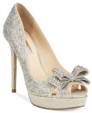 Inc International Concepts Vernaa Rhinestone Bow Platform Pumps, Only At Macy's Women's Shoes