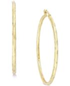 Giani Bernini Textured Hoop Earrings In 18k Gold-plated Sterling Silver