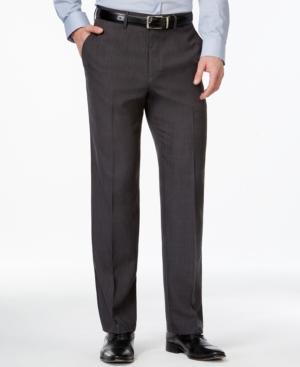 Haggar Classic-fit Eclo Windowpane Straight Fit Dress Pants