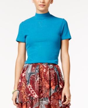 In Awe Of You By Awesomeness Tv Juniors' Ribbed Mock-neck Top