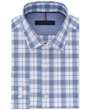 Tommy Hilfiger Men's Slim-fit Soft Touch Non-iron Plaid Dress Shirt