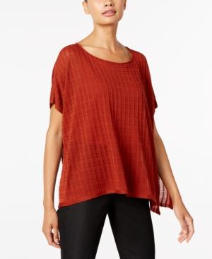 Eileen Fisher Textured Scoop-neck Top