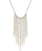 Inc International Concepts Gold-tone White Stone Fringe Statement Necklace, Only At Macy's